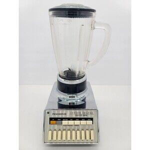 Vintage Chrome Panasonic Blender MX-250 Solid State 10 speed 1970's